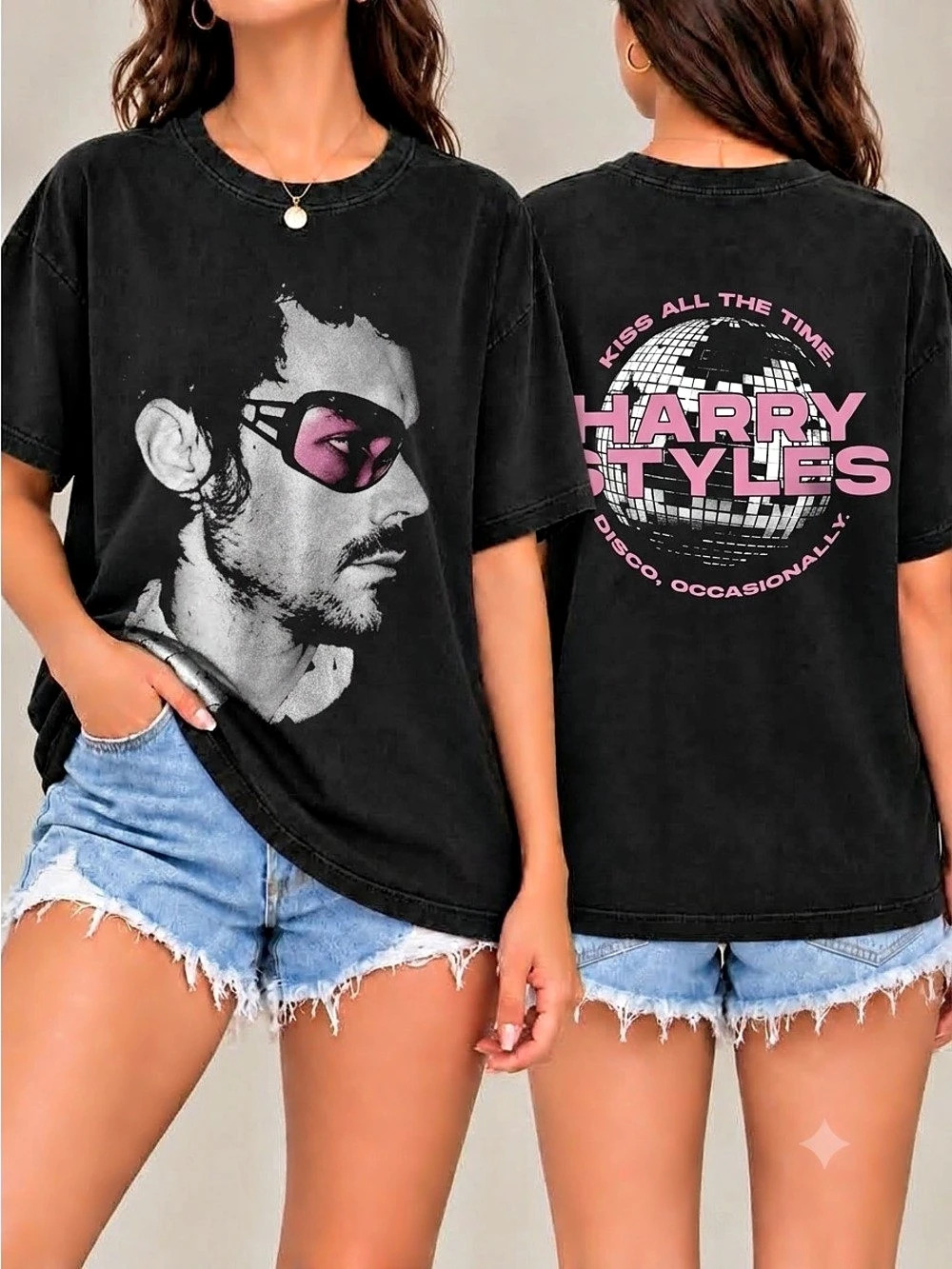 Harry Styles Graphic Tee Kiss All The Time Disco Occasionally Unisex T-shirt